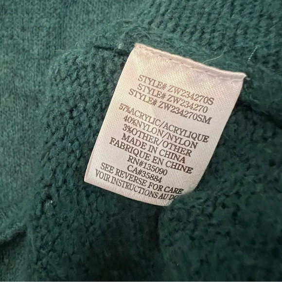 Z Supply Ursa Turtleneck Crop Sweater Forest Green Large Contemporary Cozy - Picture 5 of 5